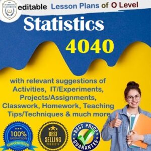 Editable Statistics 4040 lesson plans with full syllabus coverage, engaging activities, and expert teaching tips for effective learning.