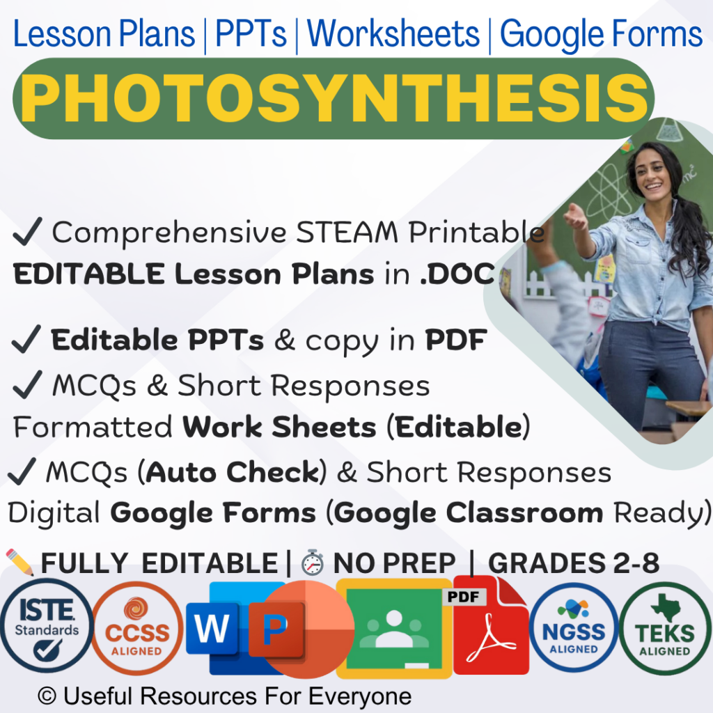 Photosynthesis Bundle: 16 Editable Lessons, PPTs & Biology Kit