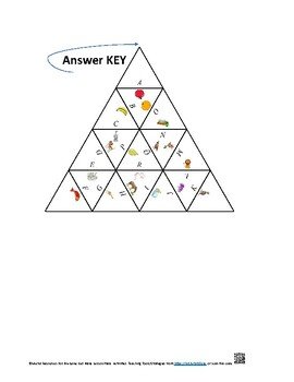 KG-Nursery English Activity: Match Letters with Images (Key) Tarsia Game Puzzle
