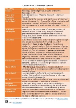 1.3.6 Ethical issues affecting research Lesson Plans Latest Syllabus of Sociolog 1.3.6 Ethical issues affecting research Lesson Plans Latest Syllabus of Sociolog
