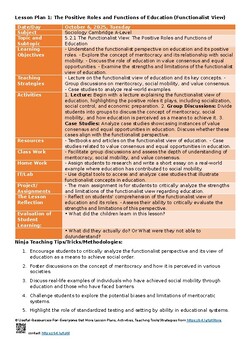 5.2 What are the roles and functions of education Lesson Plans Latest Syllabus o