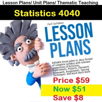 O Level Statistics 4040 Lesson plans, Thematic Unit Plans Full Syllabus Latest