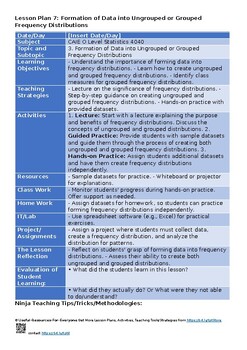 3. Formation of data into ungrouped or grouped -O Level Statistics 4040Lesson Pl 3. Formation of data into ungrouped or grouped -O Level Statistics 4040Lesson Pl