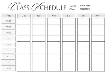 Classic Classroom Schedule – Keep Your Class Organized with Timeless Elegance