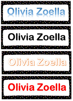 Editable Chair/Desk/Table/Book Name Tags – Personalized Classroom Decor Editable