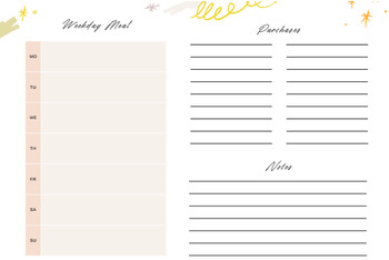 Weekly Meal Planner – Simplify Your Meal Planning and Grocessory Purchasing Weekly Meal Planner – Simplify Your Meal Planning and Grocessory Purchasing