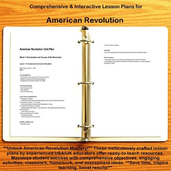 American Revolution Lesson Plans PPTs Worksheets Google Forms Quiz Bundle