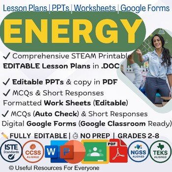 Energy Lesson Plans PPTs Worksheets Google Form Quiz Bundle Energy Lesson Plans PPTs Worksheets Google Form Quiz Bundle