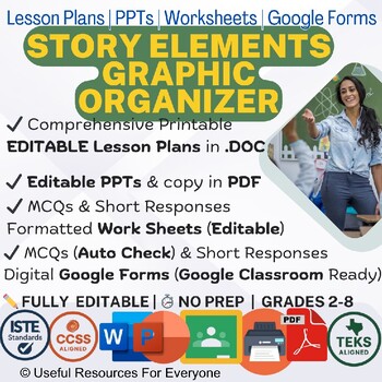 Story Elements Graphic Organizer | Lesson Plans | PPTs | Worksheets | GForms