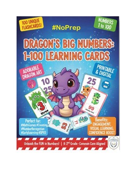 Monster Number Cards 1–100 Book PDF | Cute Monster Number Flashcards | Printable