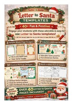 Letter to Santa Activity Bundle | Differentiated Christmas Writing Pages PreK-3 Letter to Santa Activity Bundle | Differentiated Christmas Writing Pages PreK-3