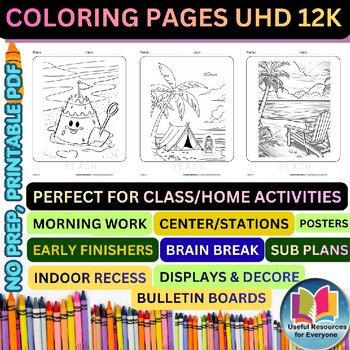 No Prep Beach Coloring Pages 50 Summer Beach Day Ocean Printable Coloring No Prep Beach Coloring Pages 50 Summer Beach Day Ocean Printable Coloring