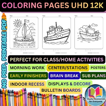 Boat & Ship Coloring Pages for Kids | 33 Printable Ocean Vehicle Coloring Sheets