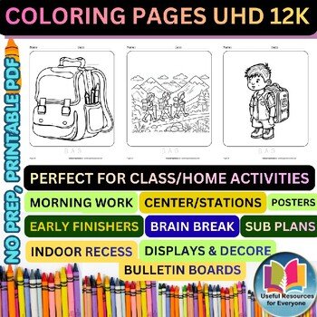 Camping Coloring Pages Summer Camp Activities | End of Year Coloring Book | Camp
