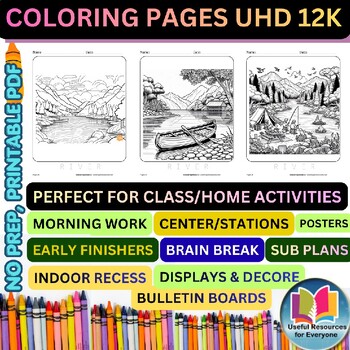 River Coloring Pages | 50 Printable Nature Water Landscape & Outdoor Adventure