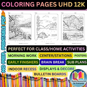 River Coloring Pages | 11 Printable Nature Water Flow Landscape & Ecosystem Act