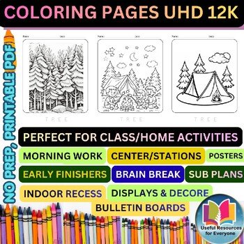 End of Year Trees Coloring Pages | 22 Printable Nature Reflection Earth Science End of Year Trees Coloring Pages | 22 Printable Nature Reflection Earth Science