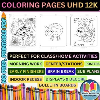 Bug Coloring Pages | 50 Printable Insect Science Nature Exploration Minibeast Ha