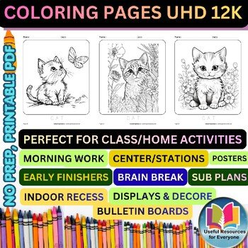 Cats Coloring Pages | 50 Printable Pet Animal Science Feline Breeds Kitten Care