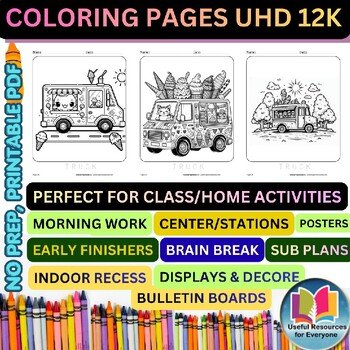 Ice Cream Truck Coloring Pages | 50 Printable Summer Dessert Food Truck Bakery S Ice Cream Truck Coloring Pages | 50 Printable Summer Dessert Food Truck Bakery S