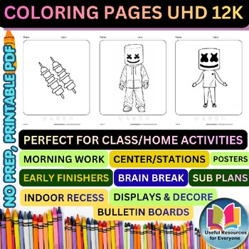 Marshmallow Stick Coloring Pages | 50 Printable Camping Campfire S’mores Outdoor