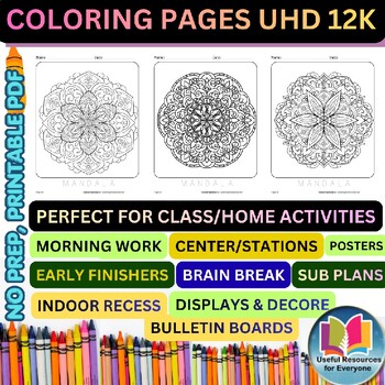 Seasonal Mandalas Through the Year | 50 Printable Holiday & Nature Coloring Page