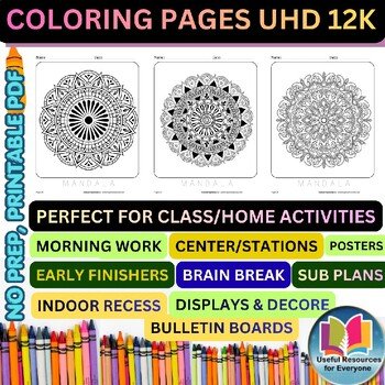 Spiral Swirl Mandalas | 50 Printable Vortex Pattern Coloring Pages for Focus