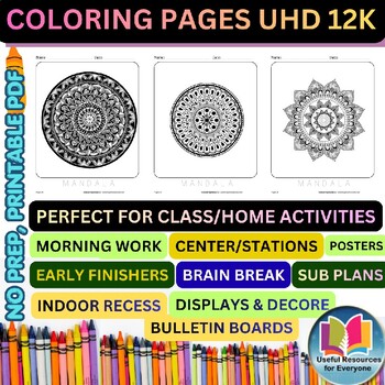 Zentangle Mandala Coloring Pages | 50 Printable Pattern Art Worksheets for Mindf