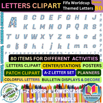 Mega Sports Alphabet Clipart Bundle | Varsity Letters PNG | Soccer Patch Bullet