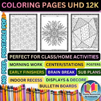 Mind-Blowing Geometric Coloring Book for Kids, Teens & Adults | 50 Advanced Patt