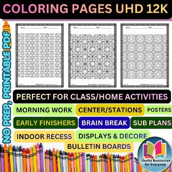 Brain Builder Geometric Coloring Book | 50 Advanced Pattern Coloring Pages | Foc