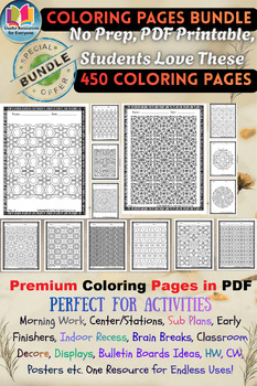 Ultimate Geometric Coloring Book Bundle | 450 Premium Coloring Pages | 9 Best-Se Ultimate Geometric Coloring Book Bundle | 450 Premium Coloring Pages | 9 Best-Se