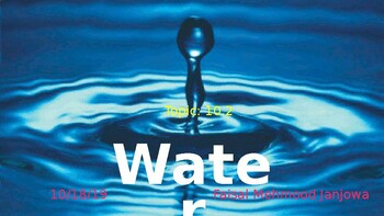 WATER power point presentation Editable and Elegant template/example project