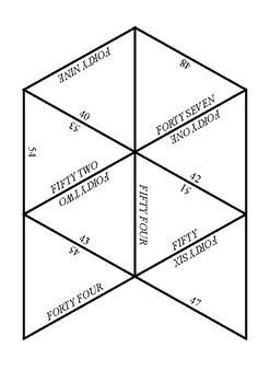 40-54 numbers matching (Mathematics-English) Interesting assessment/test/ HW