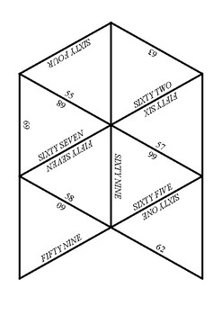 55-69 numbers matching (Math-English) Interesting assessment/test/ homework