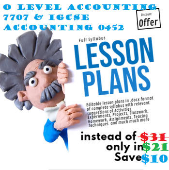 O Level Accounting 7707 & IGCSE Accounting 0452-Full Latest Syllabus Lesson Plan O Level Accounting 7707 & IGCSE Accounting 0452-Full Latest Syllabus Lesson Plan