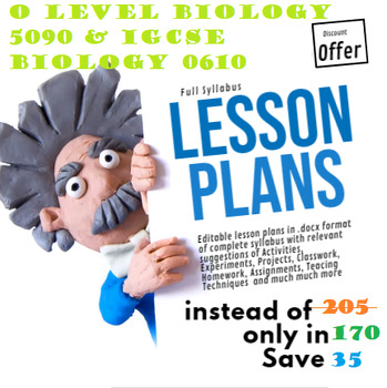 O Level Biology 5090 & IGCSE Biology 0610 Lesson Plans New Syllabus updated