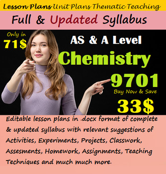 A Level Chemistry (9701) Lesson Plans | Unit Plans | Thematic Lesson Plans |All