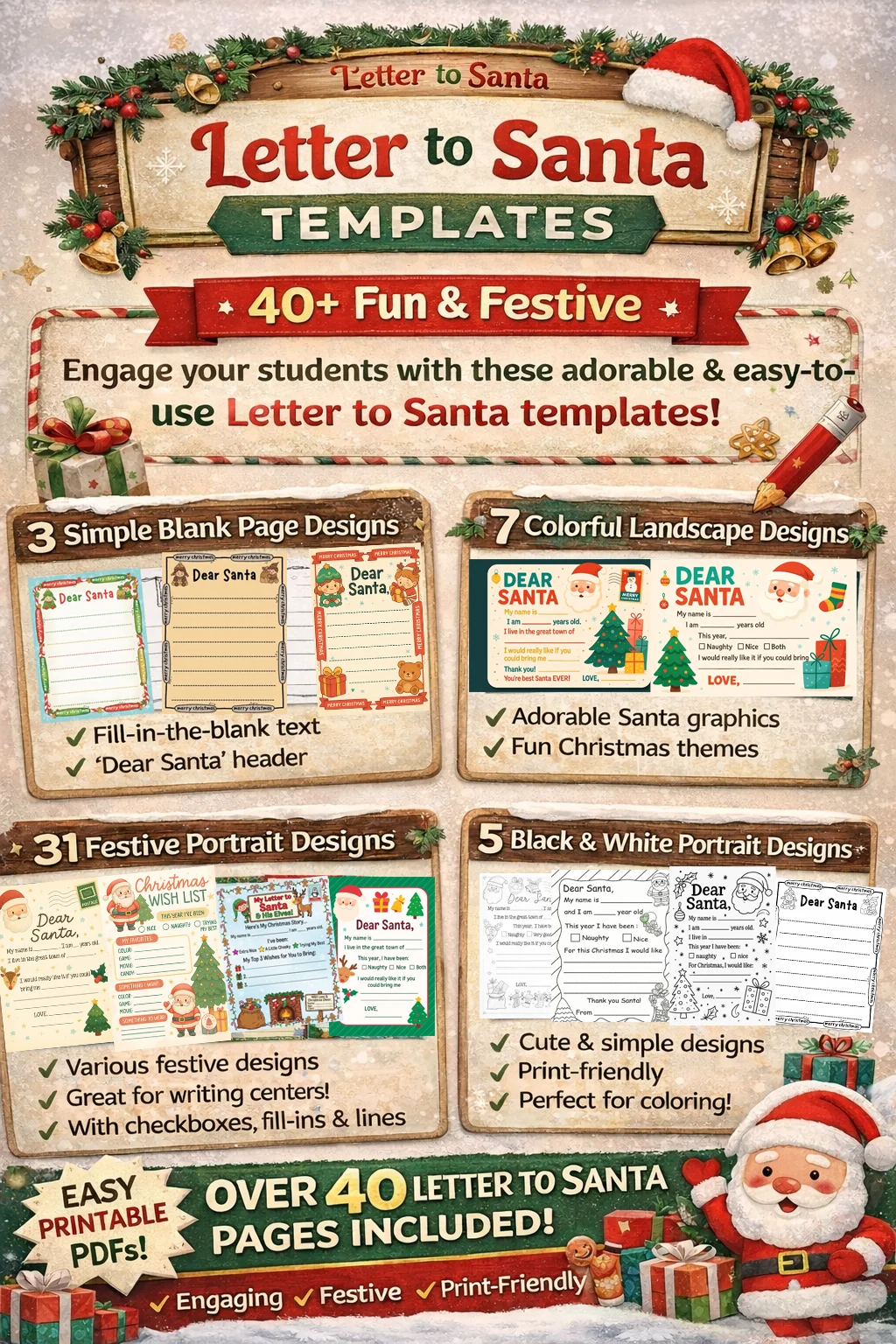 🎁 The Ultimate Letter to Santa Templates Bundle 56% Off!