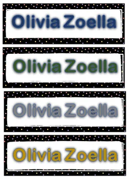 Editable Name Tags – Back to School Essentials Editable Name Tags – Back to Scho